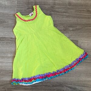 Real Love toddler girls lime green party dress